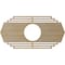 Ekena Millwork Chrysler Wood Fretwork Pierced Ceiling Medallion, Hickory, 16"W x 8"H x 4 1/4"ID x 1/4"T CMWP16X08X0250CSHI - alternate 3